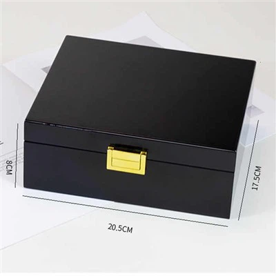 Caja de perfume lacado en madera Aromaterapia de flip negro